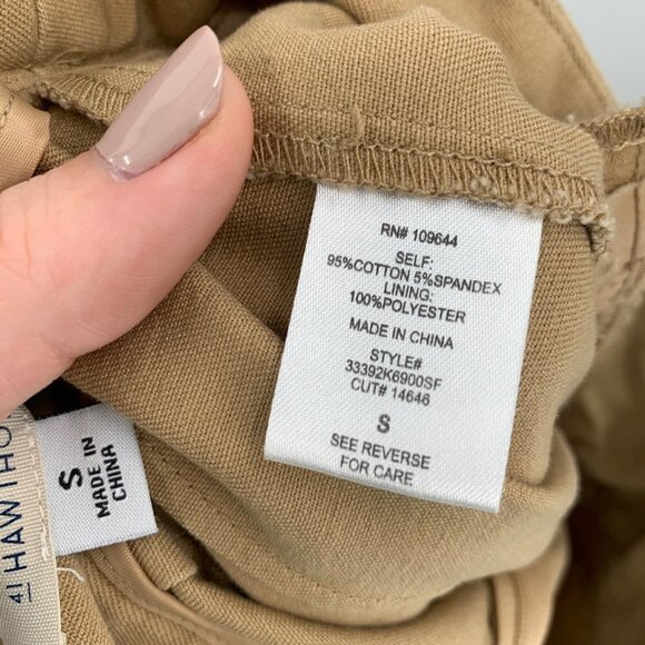 41 HAWTHORN Stitchfix Camel Tan Pencil Skirt Stretch Zip Career Work Business S - Picture 6 of 6